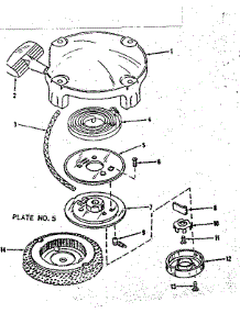 Rewind Starter No. 28319 parts for Craftsman Lawn & Garden Engine 143105061 from AppliancePartsPros.com