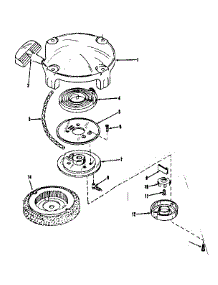 Rewind Starter No. 28319 parts for Craftsman Lawn & Garden Engine 143105070 from AppliancePartsPros.com