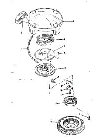 Rewind Starter No. 28319 parts for Craftsman Lawn & Garden Engine 143105110 from AppliancePartsPros.com