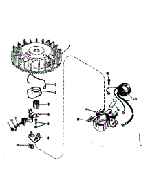 Magneto No. 610666 parts for Craftsman Lawn & Garden Engine 143122042 from AppliancePartsPros.com
