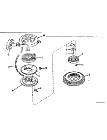 Rewind Starter No. 590358 parts for Craftsman Lawn & Garden Engine 143122102 from AppliancePartsPros.com