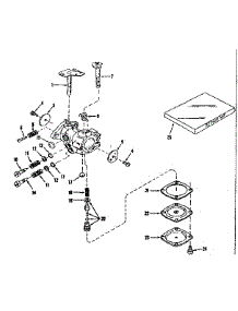 Carburetor No. 630875 (Power Products) parts for Craftsman Lawn & Garden Engine 143122232 from AppliancePartsPros.com