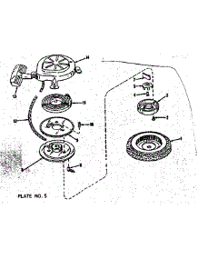 Rewind Starter No. 590358 parts for Craftsman Lawn & Garden Engine 143122251 from AppliancePartsPros.com