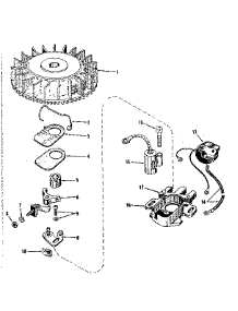 Magneto (Phelon F-3220-G) parts for Craftsman Lawn & Garden Engine 14312300 from AppliancePartsPros.com