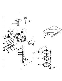Carburetor No. 630875 (Power Products) parts for Craftsman Lawn & Garden Engine 143123031 from AppliancePartsPros.com