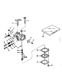 Carburetor No. 630875 (Power Products) parts for Craftsman Lawn & Garden Engine 143124021 from AppliancePartsPros.com
