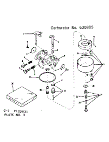 Carburetor parts for Craftsman Lawn & Garden Engine 143125031 from AppliancePartsPros.com