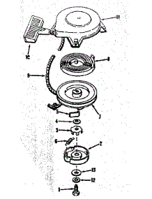 Rewind Starter No. 590374 parts for Craftsman Lawn & Garden Engine 143131022 from AppliancePartsPros.com