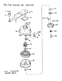 No-Pull Starter parts for Craftsman Lawn & Garden Engine 143131032 from AppliancePartsPros.com