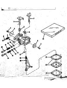 Carburetor No. 630986 parts for Craftsman Lawn & Garden Engine 143133042 from AppliancePartsPros.com