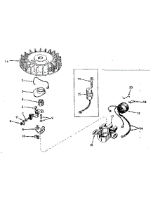 Magneto No. 610693 parts for Craftsman Lawn & Garden Engine 143141032 from AppliancePartsPros.com