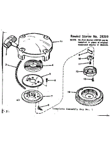 Rewind Starter parts for Craftsman Lawn & Garden Engine 143145072 from AppliancePartsPros.com