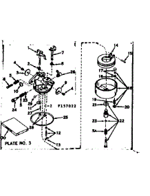 Carburetor parts for Craftsman Lawn & Garden Engine 143157022 from AppliancePartsPros.com