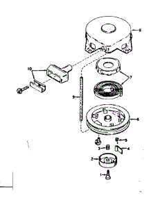 Rewind Starter No. 590420 parts for Craftsman Lawn & Garden Engine 143161182 from AppliancePartsPros.com