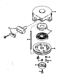 Rewind Starter No. 590420 parts for Craftsman Lawn & Garden Engine 143164182 from AppliancePartsPros.com
