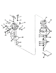 Carburetor No. 631262 parts for Craftsman Lawn & Garden Engine 143165032 from AppliancePartsPros.com