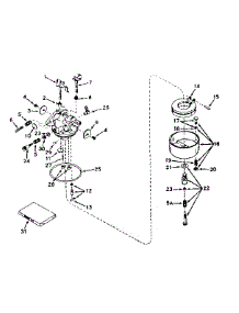 Carburetor No. 631114 parts for Craftsman Lawn & Garden Engine 143167012 from AppliancePartsPros.com