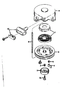 Rewind Starter parts for Craftsman Lawn & Garden Engine 143174182 from AppliancePartsPros.com