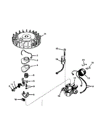 Magneto parts for Craftsman Lawn & Garden Engine 143175012 from AppliancePartsPros.com
