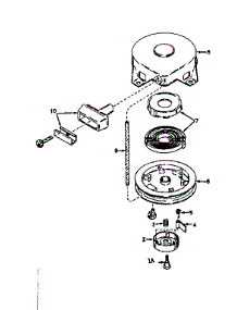Rewind Starter No. 590449 parts for Craftsman Lawn & Garden Engine 143176032 from AppliancePartsPros.com