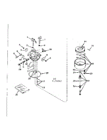 Carburetor No. 631101 parts for Craftsman Lawn & Garden Engine 143176042 from AppliancePartsPros.com