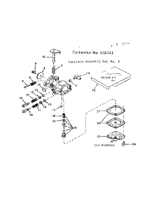 Carburetor No. 631243 parts for Craftsman Lawn & Garden Engine 143194052 from AppliancePartsPros.com