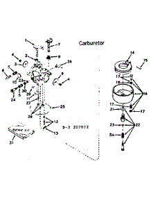 Carburetor parts for Craftsman Lawn & Garden Engine 143207072 from AppliancePartsPros.com