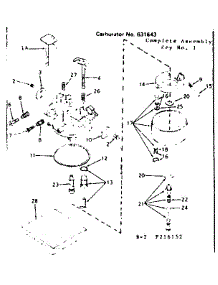 Carburetor parts for Craftsman Lawn & Garden Engine 143216152 from AppliancePartsPros.com