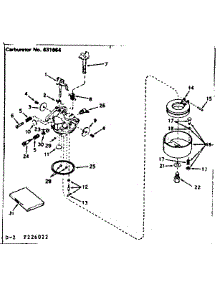 Carburetor parts for Craftsman Lawn & Garden Engine 143226022 from AppliancePartsPros.com