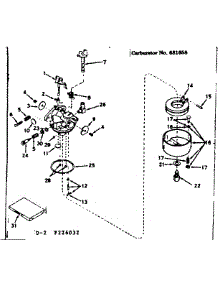 Carburetor parts for Craftsman Lawn & Garden Engine 143226032 from AppliancePartsPros.com