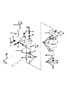 Carburetor parts for Craftsman Lawn & Garden Engine 143226102 from AppliancePartsPros.com