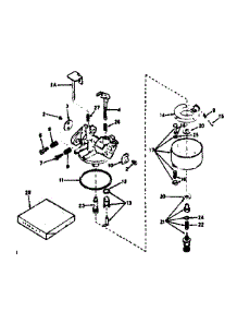 Carburetor parts for Craftsman Lawn & Garden Engine 143226352 from AppliancePartsPros.com