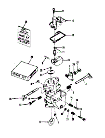 Carburetor No. 29636 parts for Craftsman Lawn & Garden Engine 14323250 from AppliancePartsPros.com
