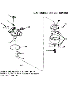 Carburetor parts for Craftsman Lawn & Garden Engine 143234072 from AppliancePartsPros.com