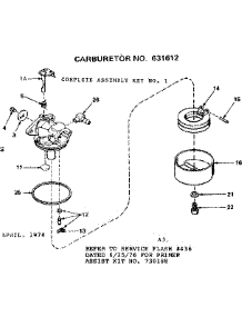 Carburetor parts for Craftsman Lawn & Garden Engine 143234202 from AppliancePartsPros.com