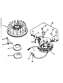 Magneto No. 610839 parts for Craftsman Lawn & Garden Engine 143236062 from AppliancePartsPros.com