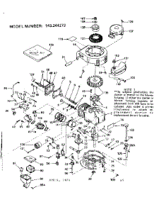 Replacement Parts parts for Craftsman Lawn & Garden Engine 143244272 from AppliancePartsPros.com