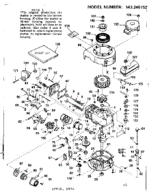 Replacement Parts parts for Craftsman Lawn & Garden Engine 143245152 from AppliancePartsPros.com