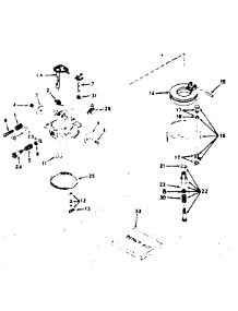 Carburetor parts for Craftsman Lawn & Garden Engine 143246012 from AppliancePartsPros.com