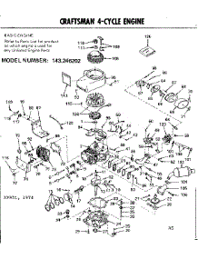 Engine parts for Craftsman Lawn & Garden Engine 143246202 from AppliancePartsPros.com