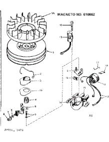 Magneto parts for Craftsman Lawn & Garden Engine 143257052 from AppliancePartsPros.com