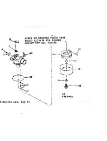 Carburetor parts for Craftsman Lawn & Garden Engine 143264072 from AppliancePartsPros.com