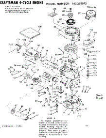 Replacement Parts parts for Craftsman Lawn & Garden Engine 143265072 from AppliancePartsPros.com