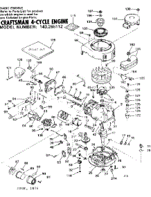 Replacement Parts parts for Craftsman Lawn & Garden Engine 143265112 from AppliancePartsPros.com