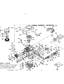 Replacement Parts parts for Craftsman Lawn & Garden Engine 143266122 from AppliancePartsPros.com