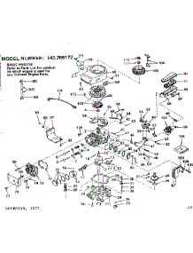 Replacement Parts parts for Craftsman Lawn & Garden Engine 143266172 from AppliancePartsPros.com