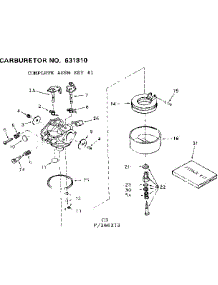 Carburetor parts for Craftsman Lawn & Garden Engine 143266212 from AppliancePartsPros.com