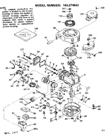 Replacement Parts parts for Craftsman Lawn & Garden Engine 143274642 from AppliancePartsPros.com