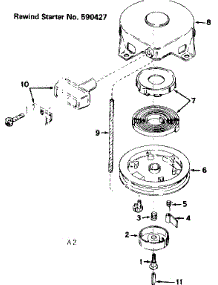 Rewind Starter parts for Craftsman Lawn & Garden Engine 143276202 from AppliancePartsPros.com
