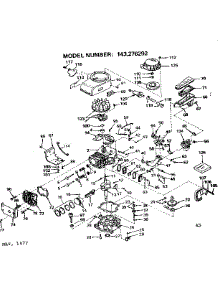 Replacement Parts parts for Craftsman Lawn & Garden Engine 143276292 from AppliancePartsPros.com